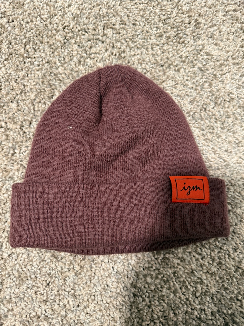 Folded Knit Beanie in Mauve - Men's Winter Hat